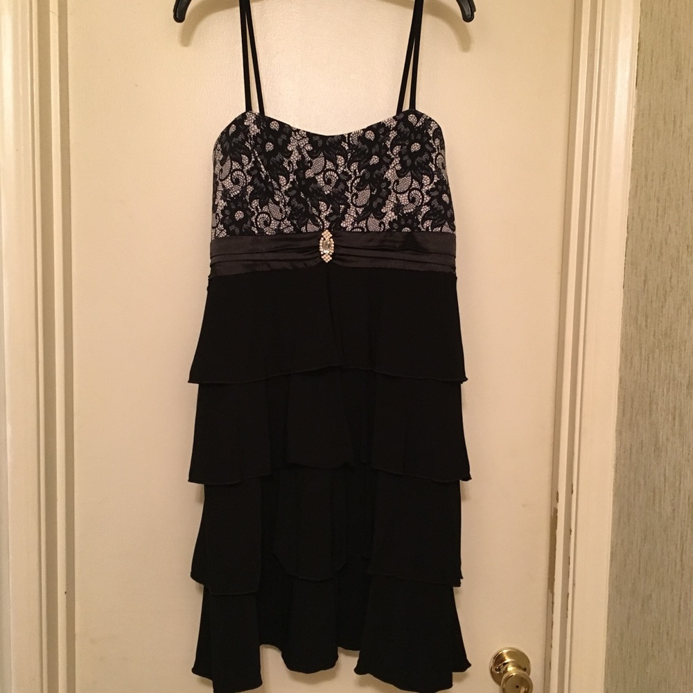 Black and White Semi-Formal Dress