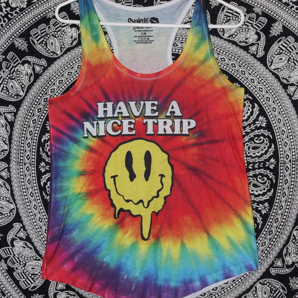 Trippy tie dye tank