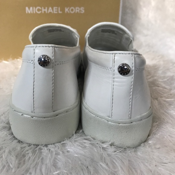 NWT Michael Kors Pratt White Leather Slip On - Picture 5 of 8