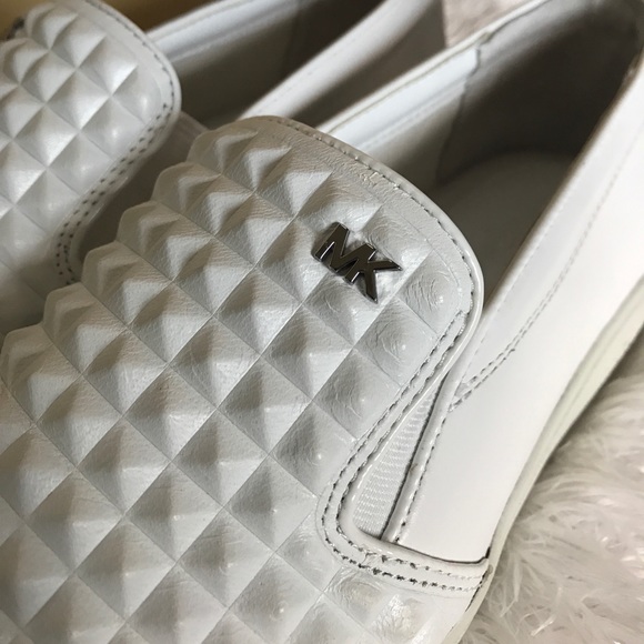 NWT Michael Kors Pratt White Leather Slip On - Picture 7 of 8