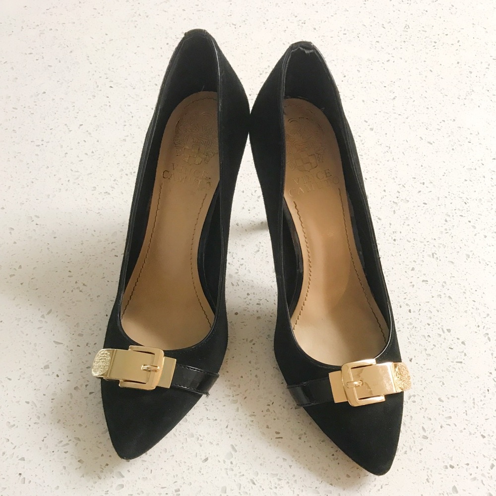 Vince Camuto Black Suede Heel