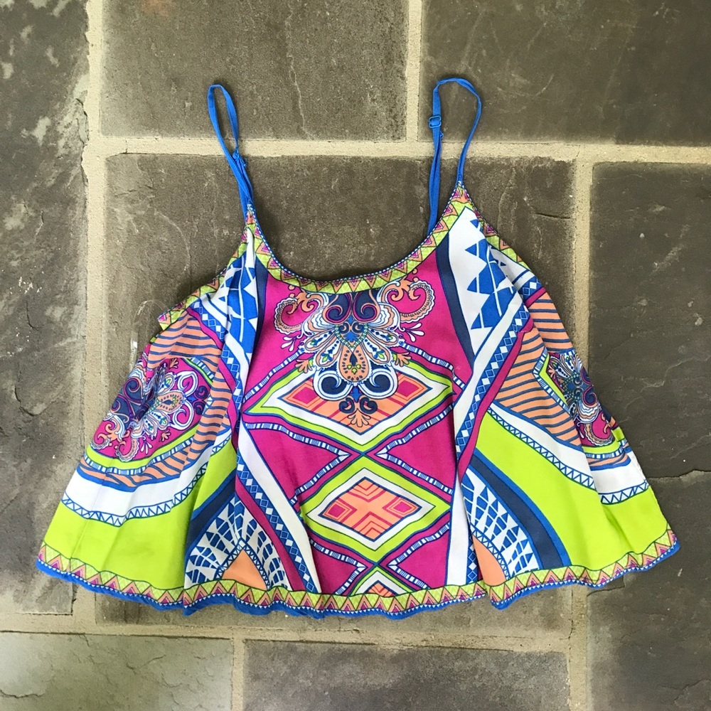 Bright colored crop top