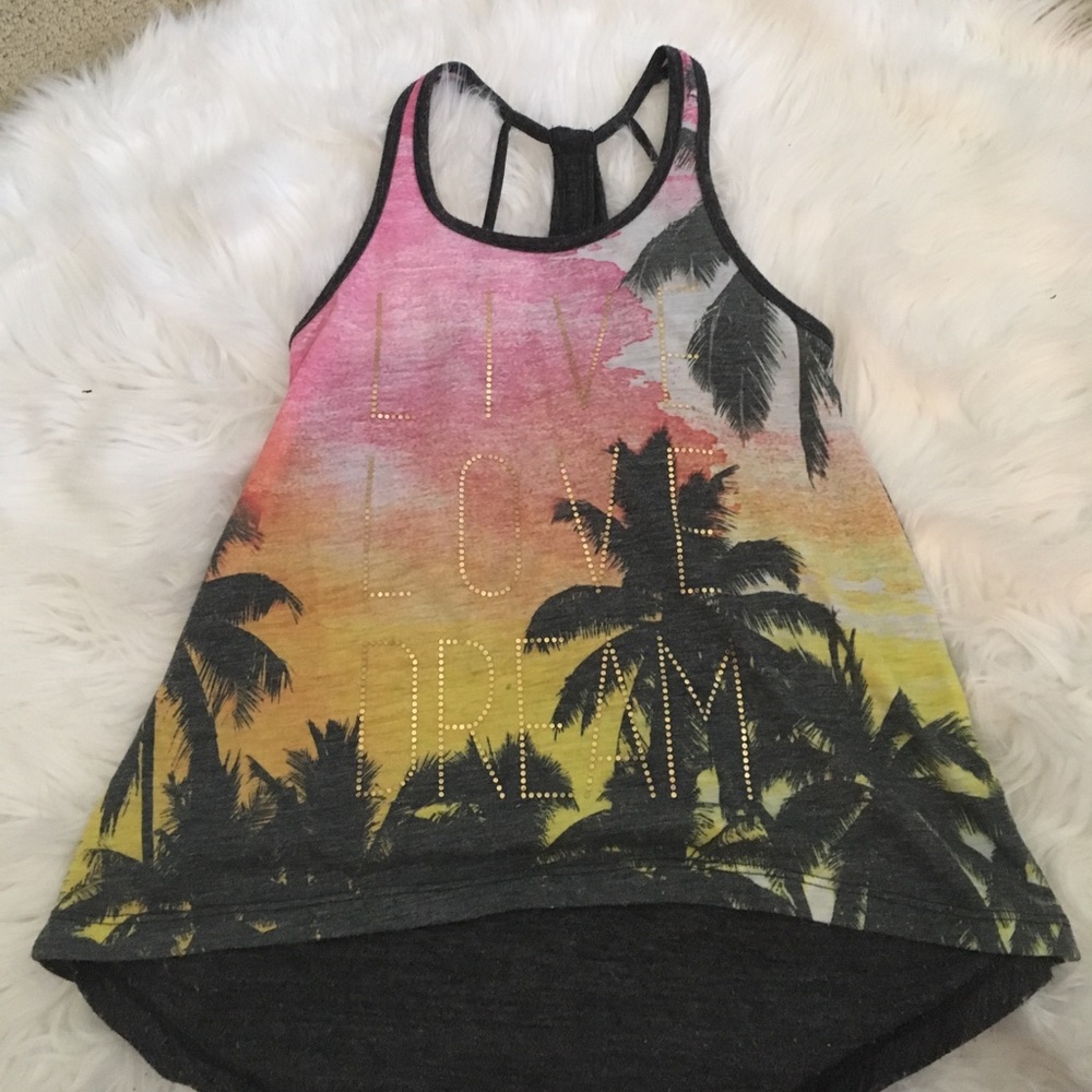Live love dream aero tank top