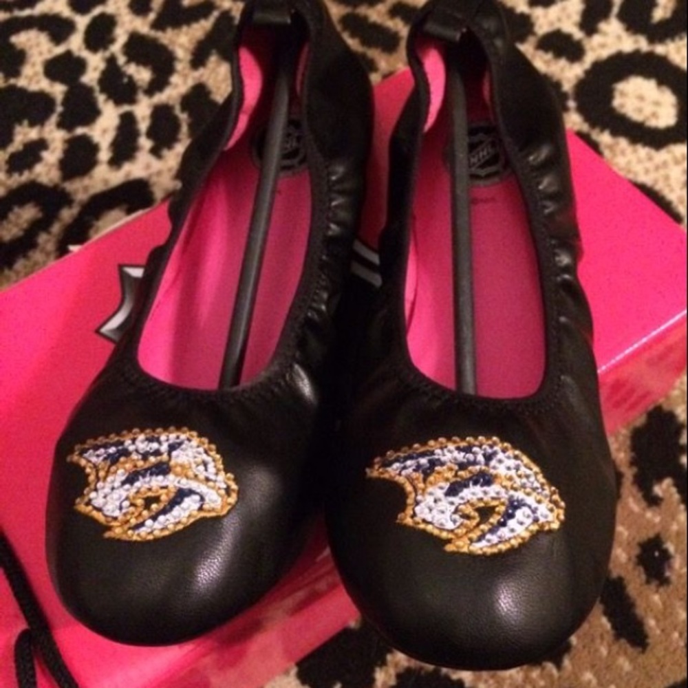 Nashville Predators rhinestone flats
