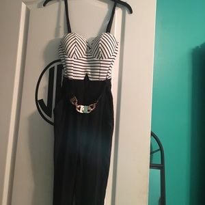 Striped jumpsuit