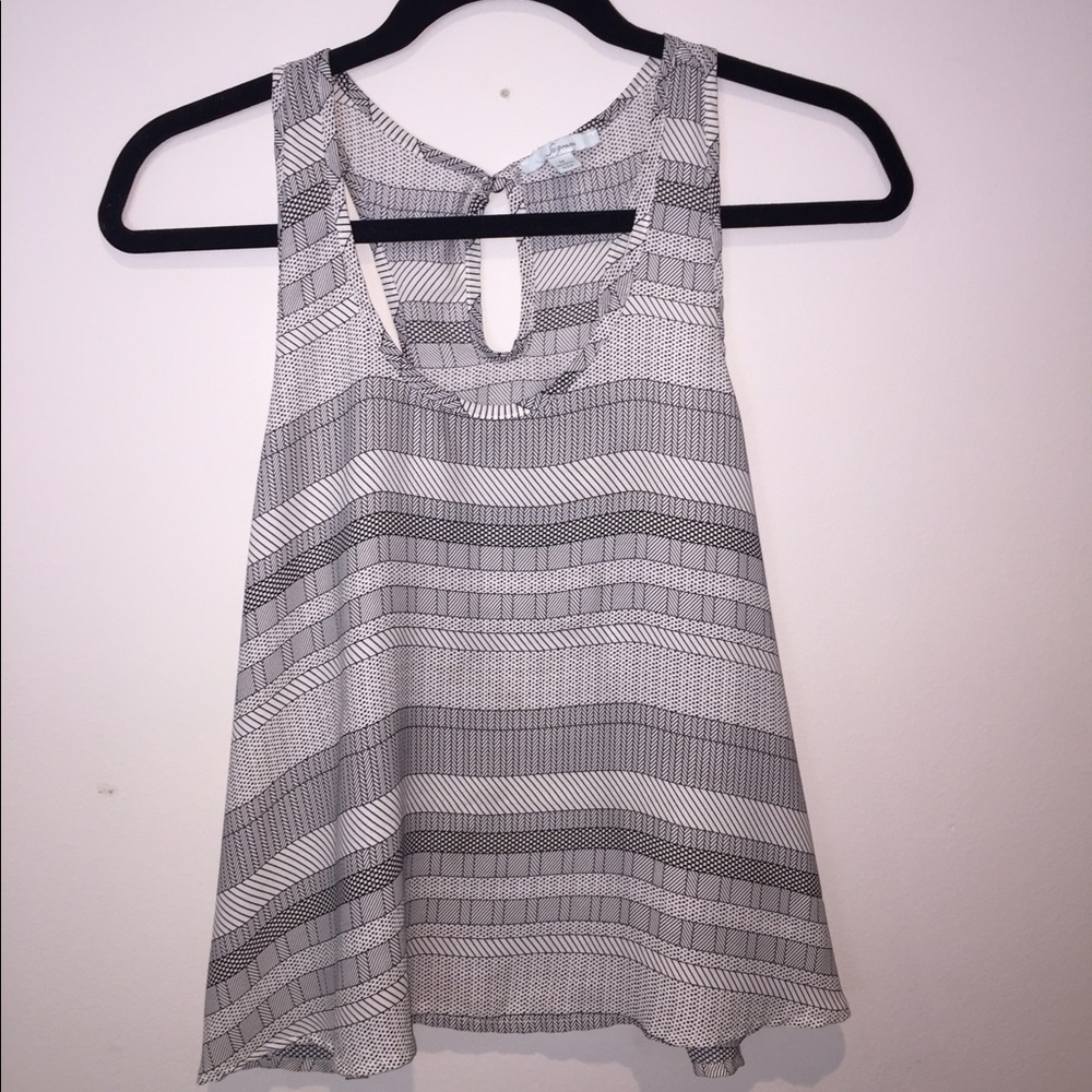 Lush Patterned Chiffon Tank Blouse