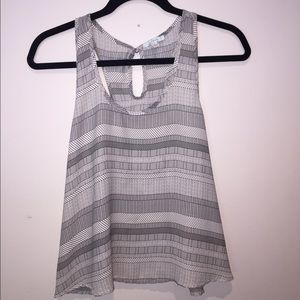 Lush Patterned Chiffon Tank Blouse