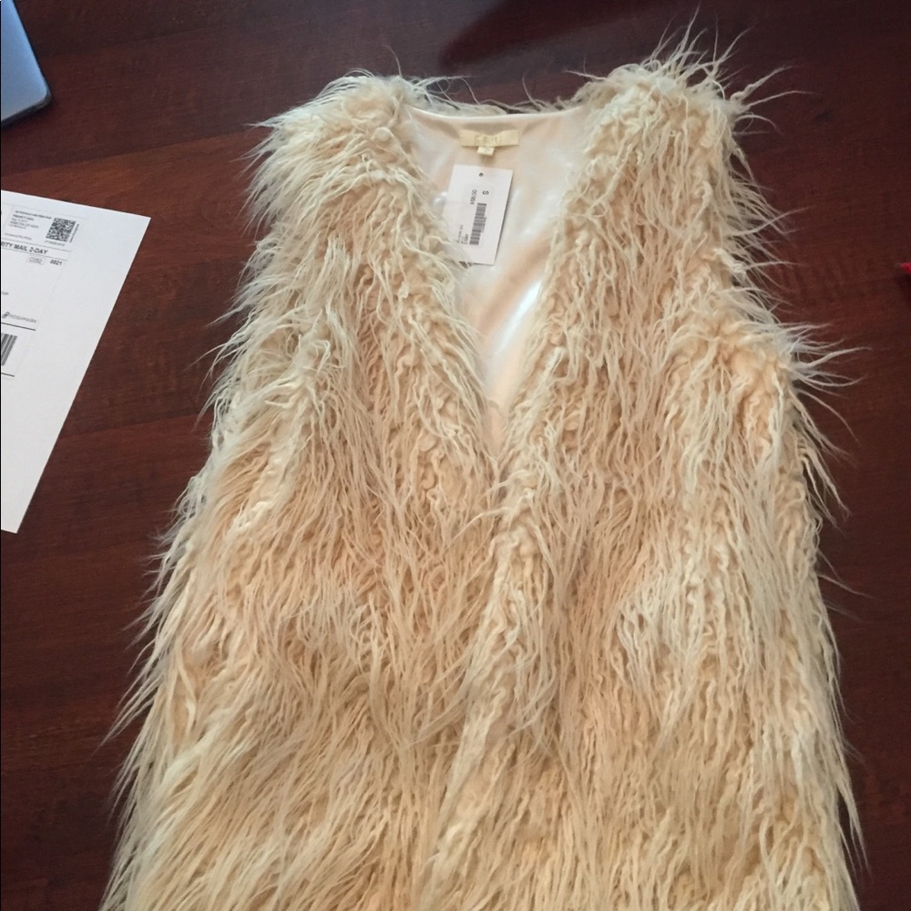 Furry dressy vest
