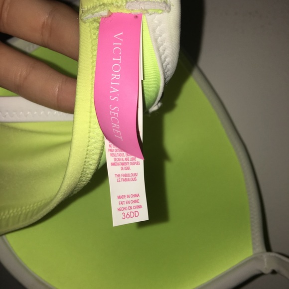Neon yellow VICTORIAS SECRET bikini top - Picture 2 of 3