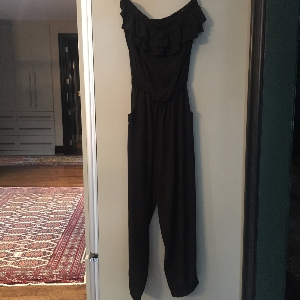 Black Strapless Jumpsuit