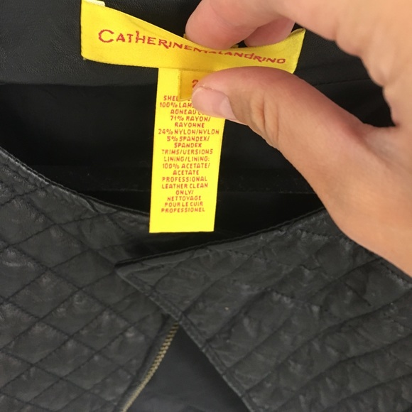 Catherine Maladrino Lamb Leather Jacket - Picture 2 of 3