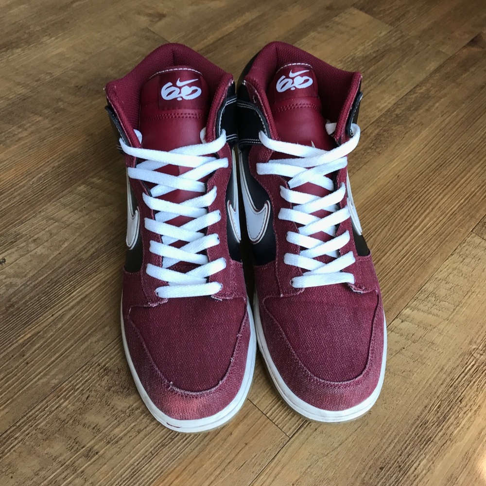 Nike 6.0 Dunk High - Maroon/Black/White