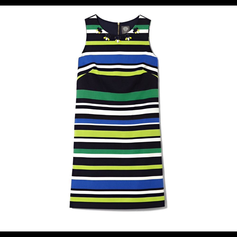 Vince Camuto embellished neckline stripe dress - Picture 6 of 6
