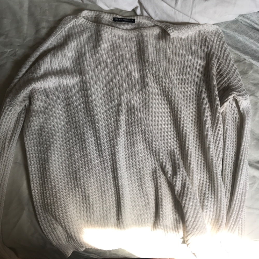 brandy melville white sweater