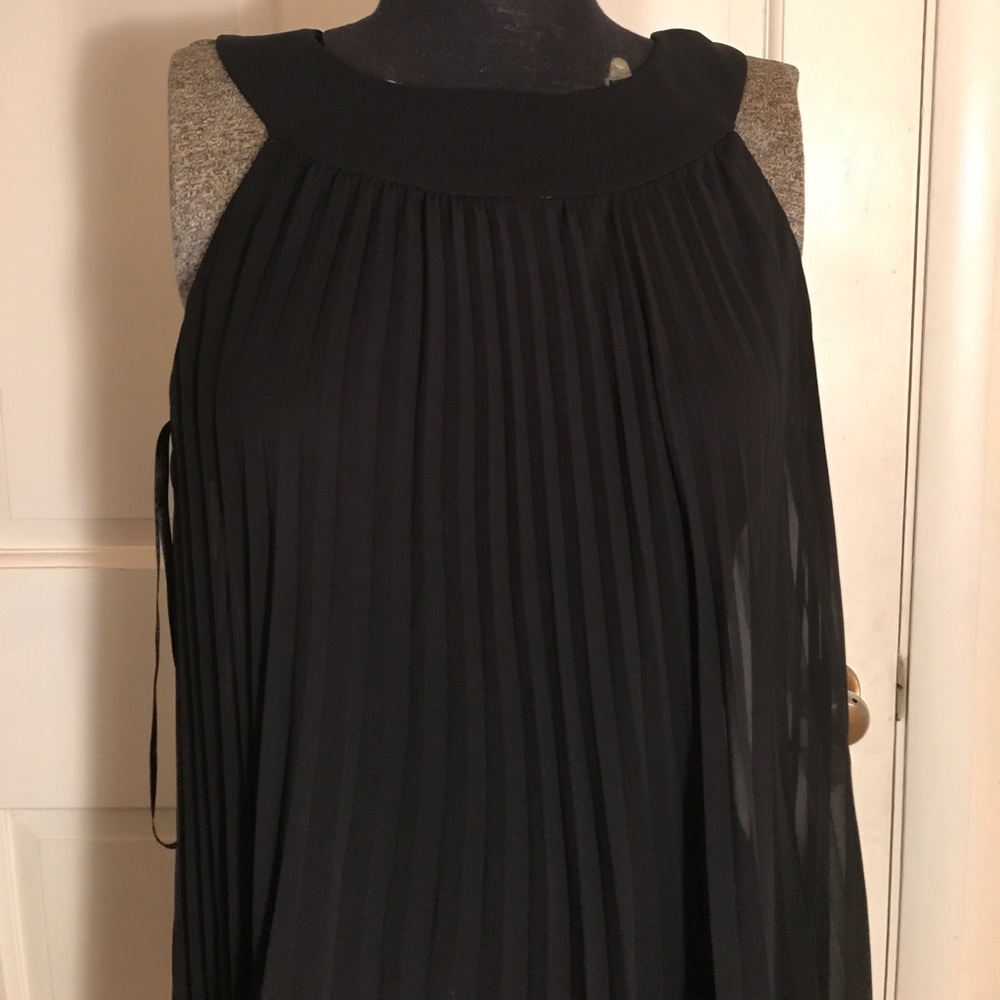 Pleated Black Dress