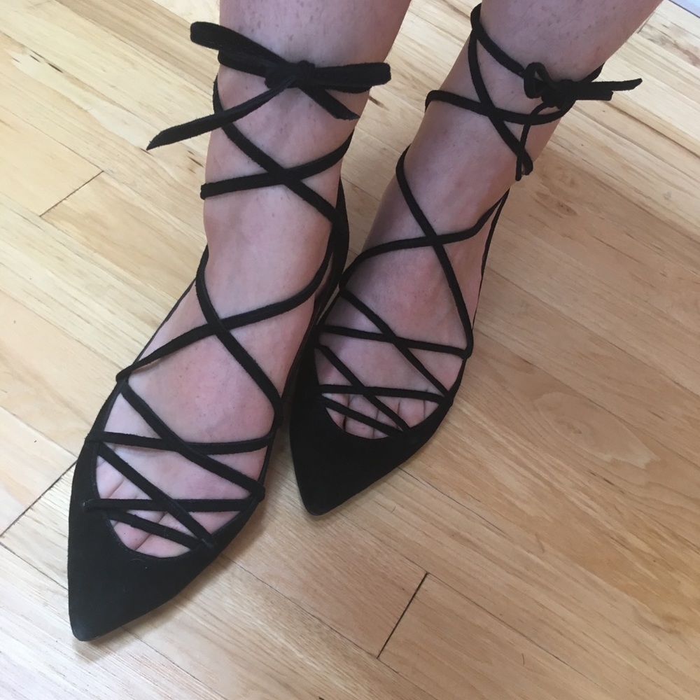 Lace-up Kitten Heels