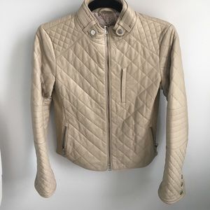 Brand new Cream Leather jacket