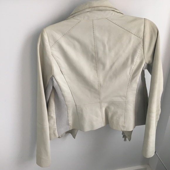 Vince cream leather jacket - Picture 2 of 3