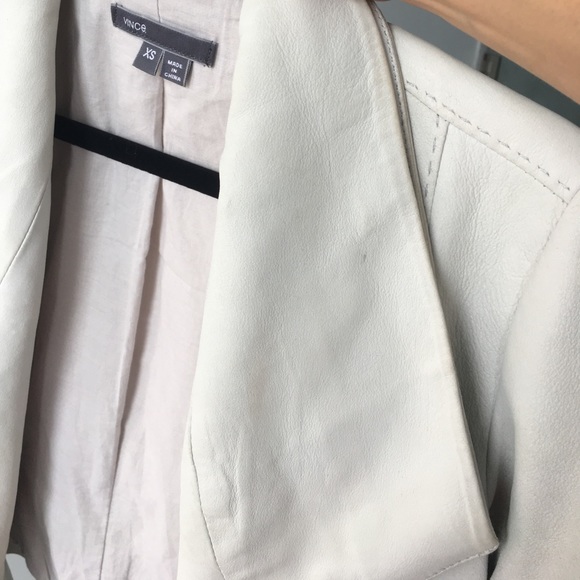 Vince cream leather jacket - Picture 3 of 3