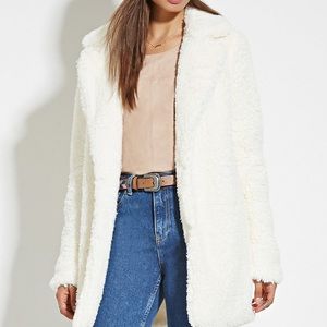 NWOT Forever 21 White Fur Coat