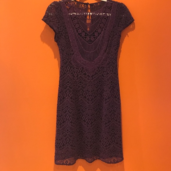 Nanette Lepore Lace Purple Cocktail Dress 4 - Picture 2 of 8