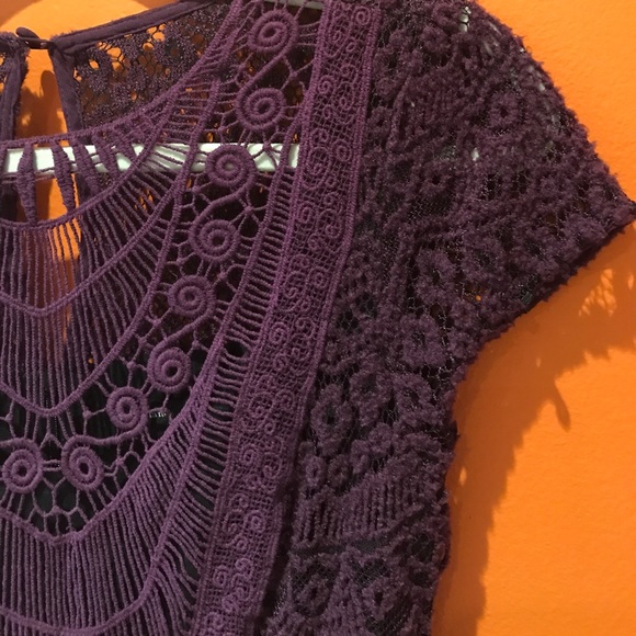 Nanette Lepore Lace Purple Cocktail Dress 4 - Picture 4 of 8