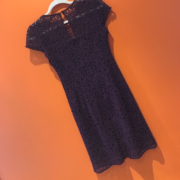 Nanette Lepore Lace Purple Cocktail Dress 4 - Picture 5 of 8