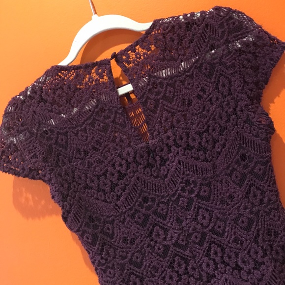 Nanette Lepore Lace Purple Cocktail Dress 4 - Picture 6 of 8