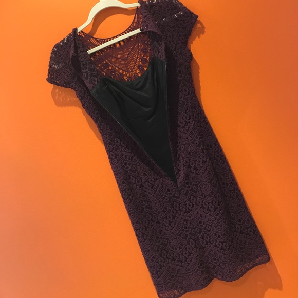 Nanette Lepore Lace Purple Cocktail Dress 4 - Picture 7 of 8