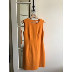 Orange sleeveless sheath dress from DVF