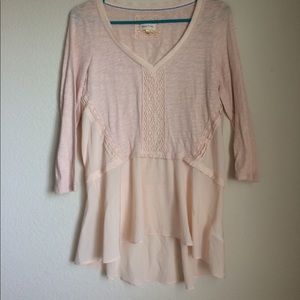 Long high-low contrast top from Anthropologie