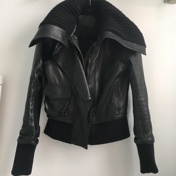ALC lamb leather jean jacket - Picture 3 of 6