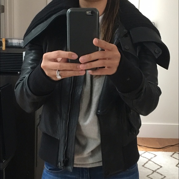 ALC lamb leather jean jacket - Picture 5 of 6