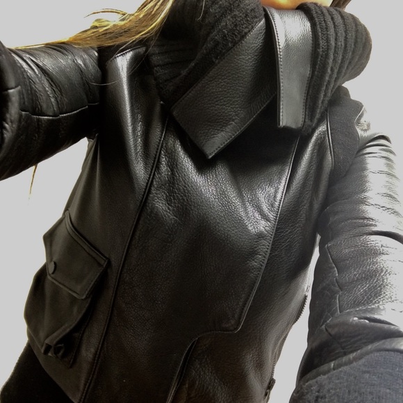 ALC lamb leather jean jacket - Picture 6 of 6