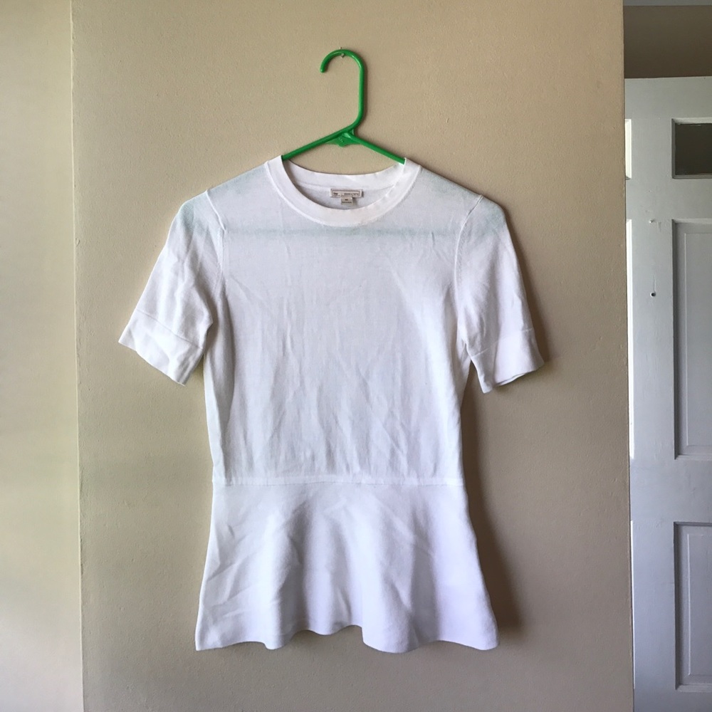 White Gap Peplum Top