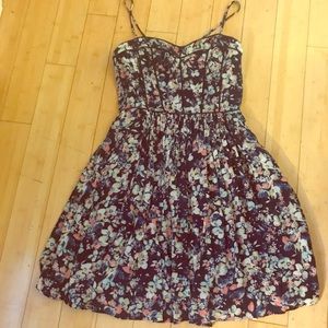 Floral dress with corset bodice
