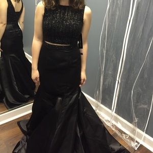 Sherri Hill Black Two Piece Dress