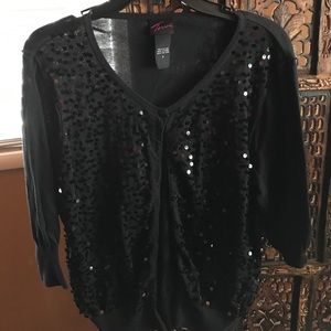 Torrid black sequence cardigan