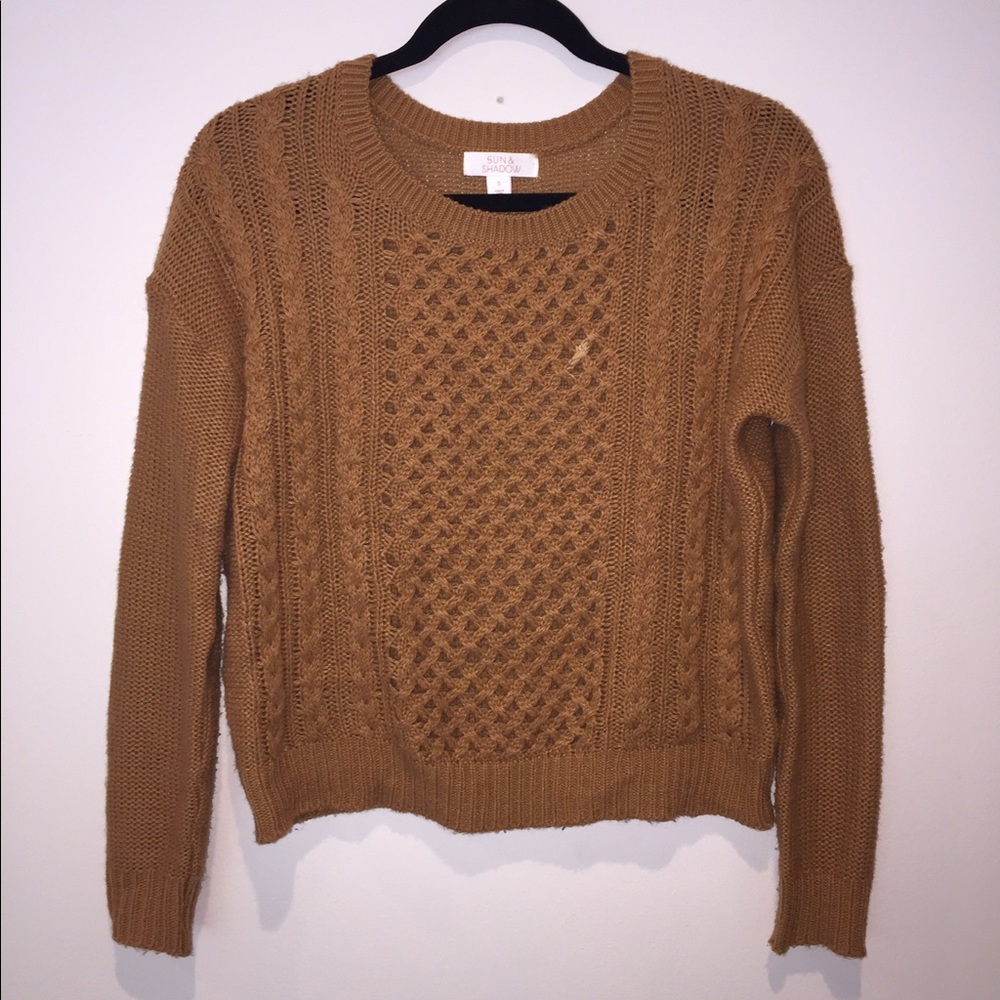 Sun and Shadow Burnt Orange Sweater