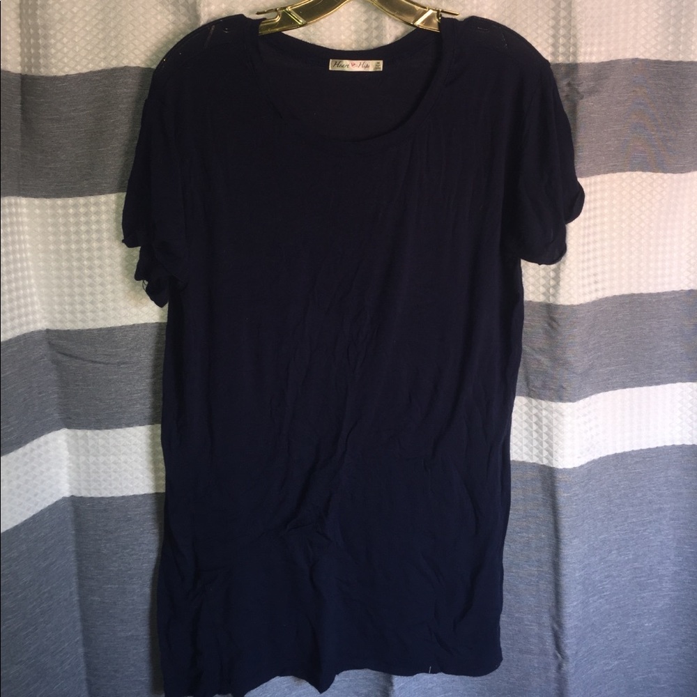 Navy Blue Oversized Tee