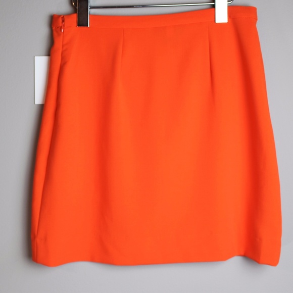 ✨HP✨Victoria Beckham Orange Scalloped Mini Skirt L - Picture 8 of 8