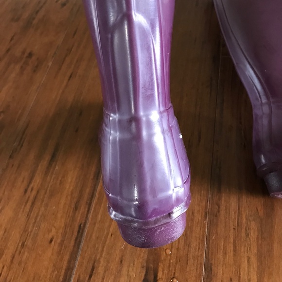 SOLD - Hunter dark iris / purple tall rain boots - Picture 5 of 6