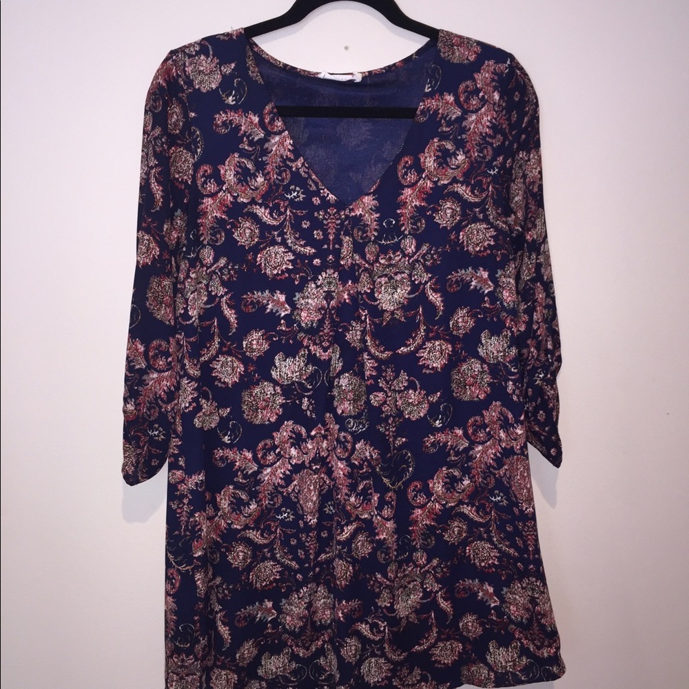 Lush Printed Chiffon Dress