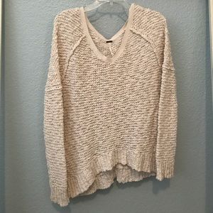 Cream Woven Sweater