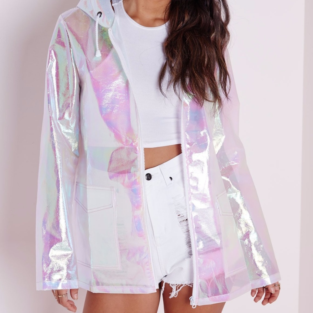 Holographic Rain Coat - Picture 1 of 4