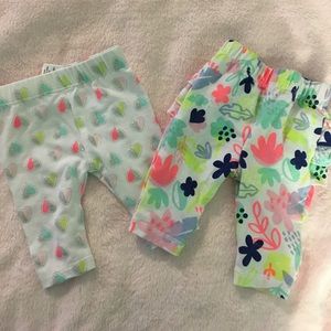 Cat & Jack Newborn Set of 2 Leggings