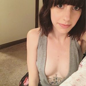 Grey Plunging Neckline Bodysuit