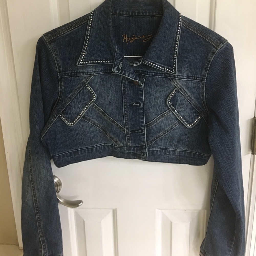 Denim half jacket