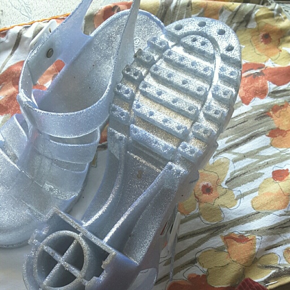 Shoes Silver Glitter Jelly Shoes Poshmark