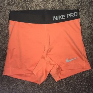 neon orange nike pros spandex